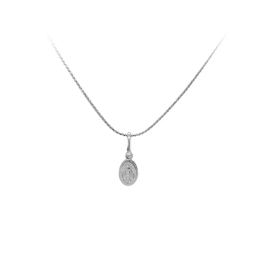 Кулон Мадонна Дева Мария из белого золота