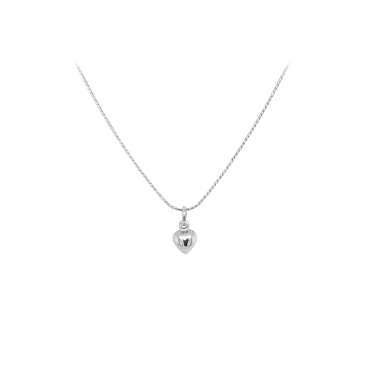 Кулон Сердце из белого золота