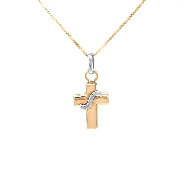 Золотой крест из комбинированного золота