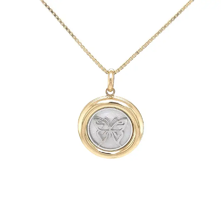 Золотая подвеска Бабочка