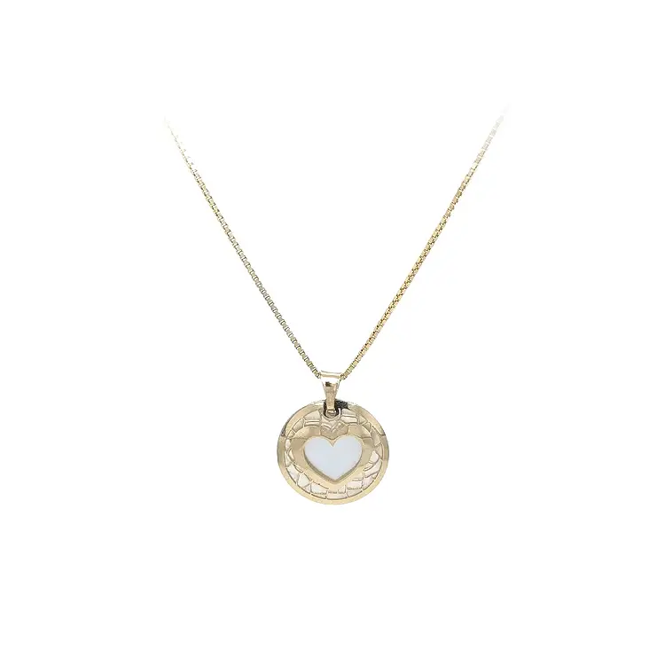 Золотая подвеска Сердце