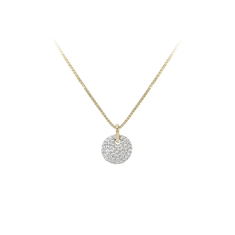 Золотая подвеска с цирконами