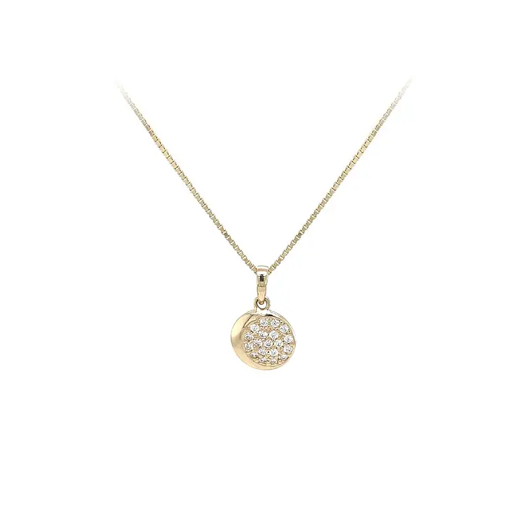 Золотая подвеска с цирконами