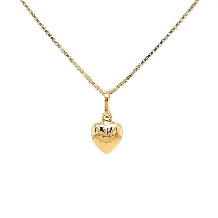 Золотая подвеска Сердце