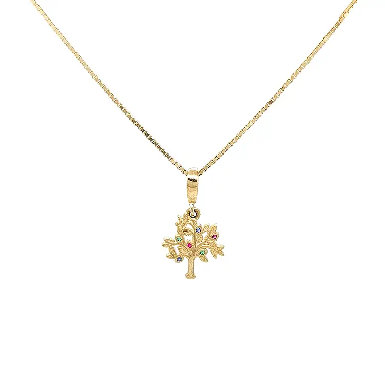 Золотое дерево с цветными камнями