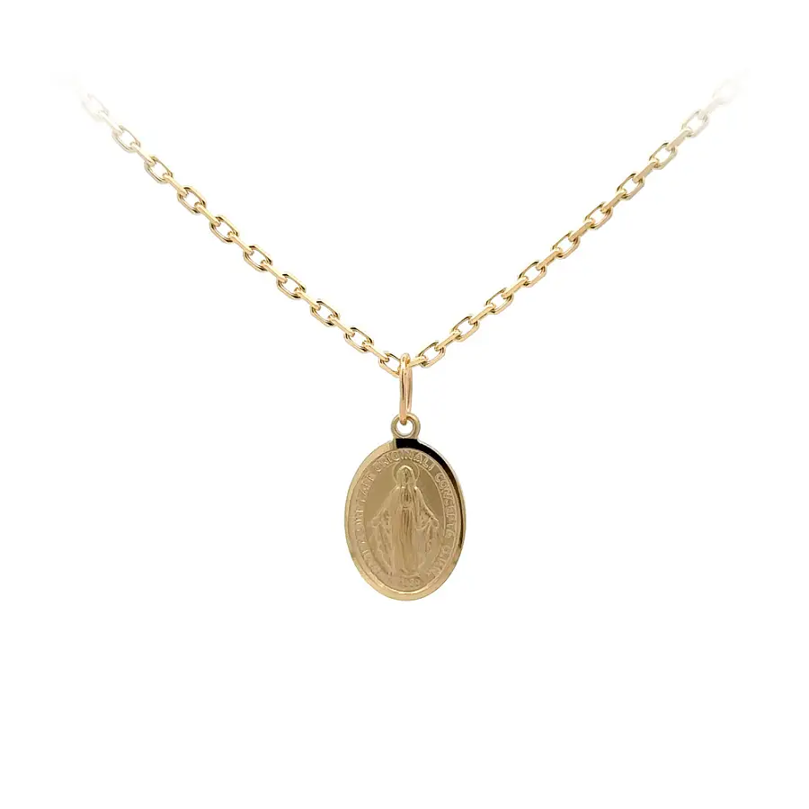 Золотой кулон Мадонна Дева Мария