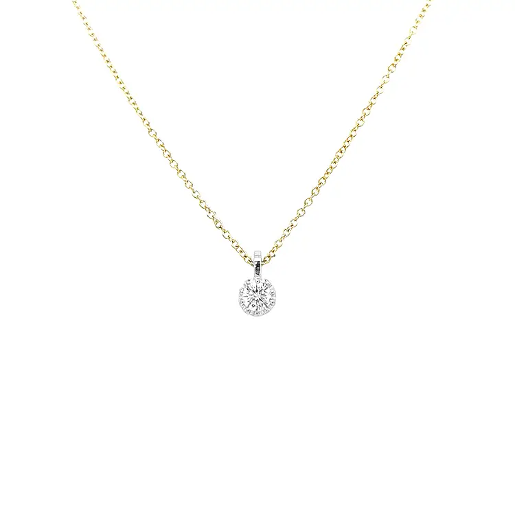 Золотая подвеска с бриллиантом