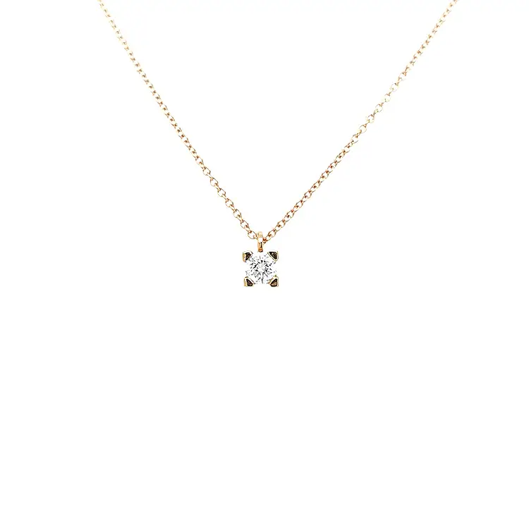 Золотая подвеска с бриллиантом