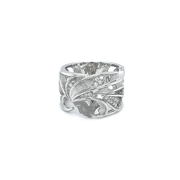 Золотое кольцо Carrera y Carrera Atlantis Sirena Aire