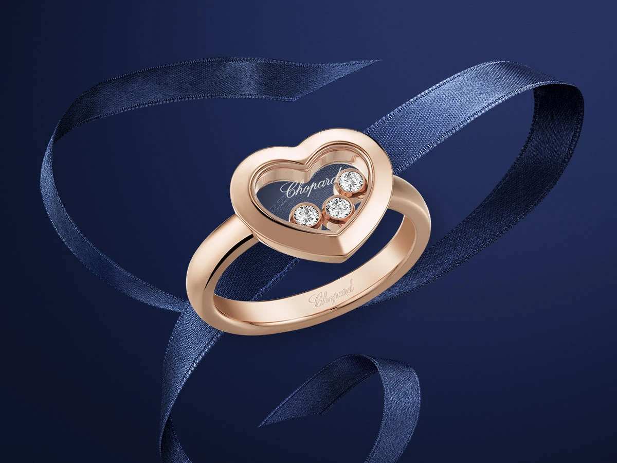 Золотое кольцо Chopard Happy Diamonds 82A609-5110