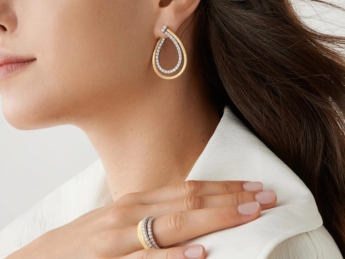 Золотые серьги Marco Bicego Masai OG413 B YW M5