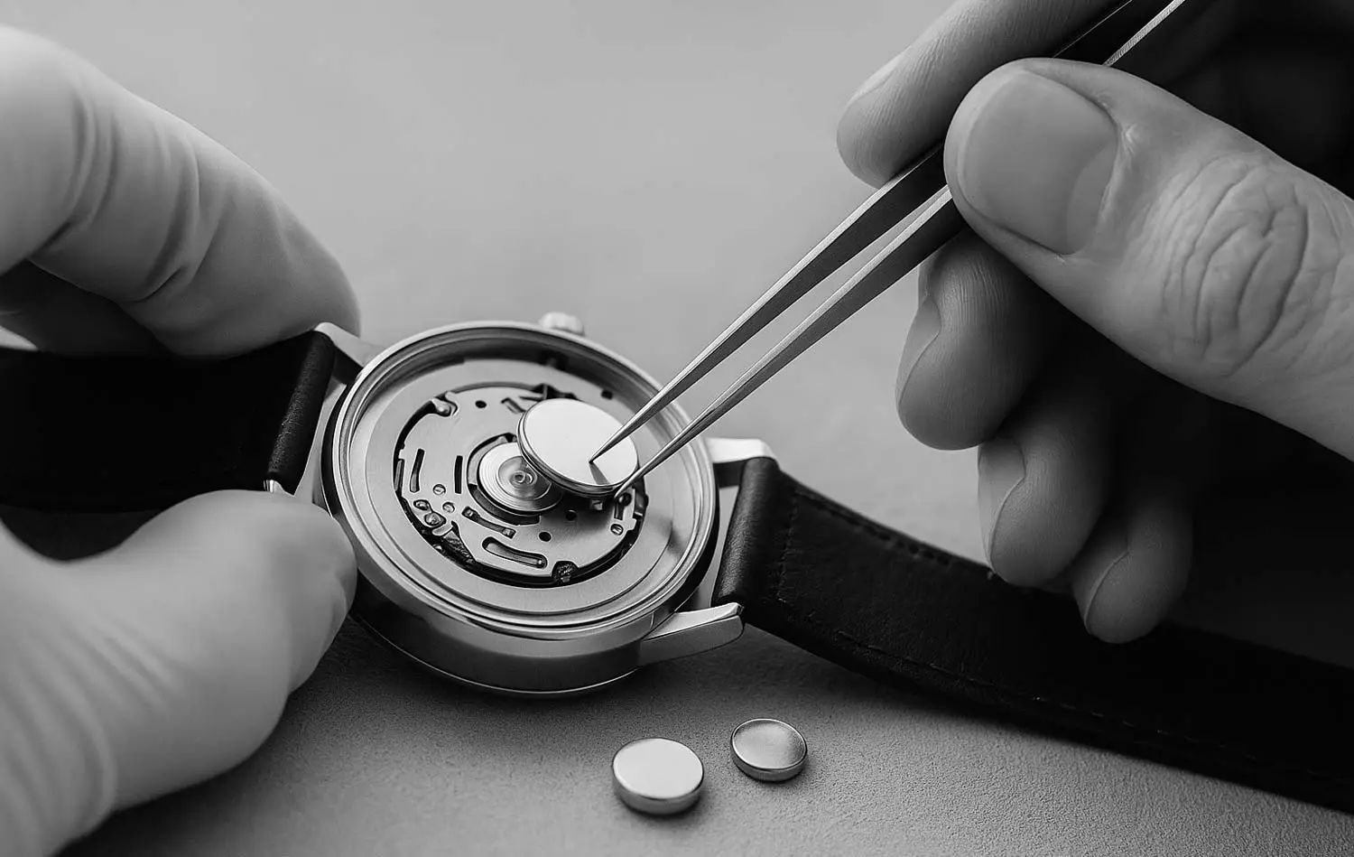 2. Наш сертифицированный часовщик заменит батарею